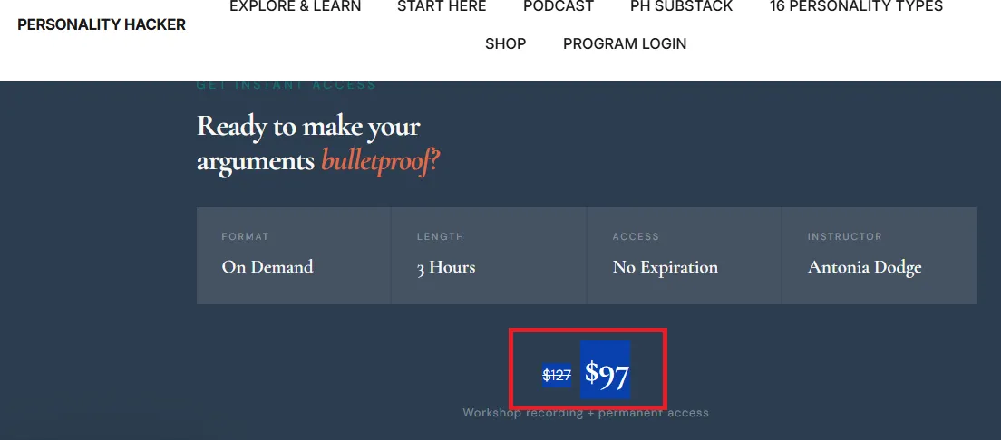 Personalityhacker 30% off offer